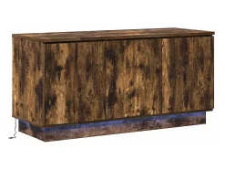 Mueble de TV con LED Roble ahumado 100 x 38 x 49 cm