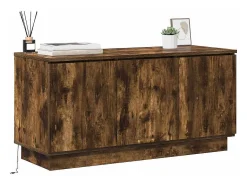 Mueble de TV con LED Roble ahumado 100 x 38 x 49 cm