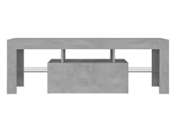 Mueble de TV con luces LED gris hormigón 120x35x40 cm