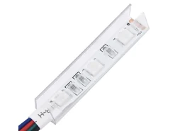 Mueble de TV con luces LED color roble ahumado 120x35x40 cm