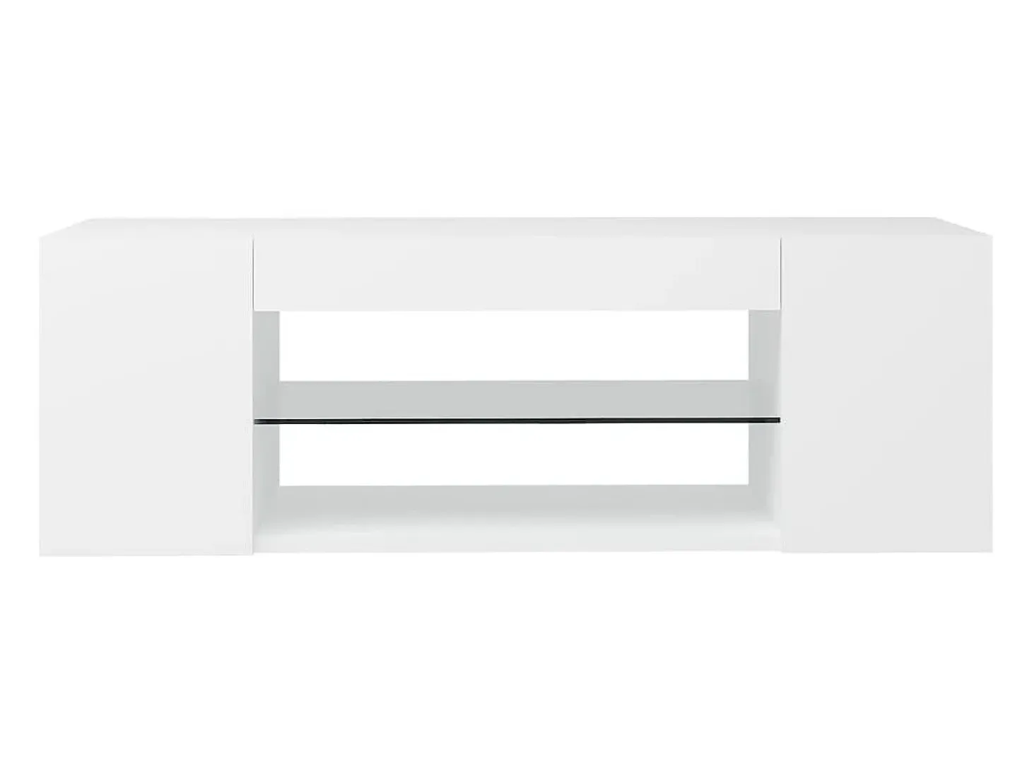 Mueble de TV con luces LED blanco 90x39x30 cm
