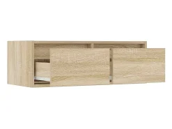 Mueble de TV con luces LED roble sonoma 75x35,5x25 cm