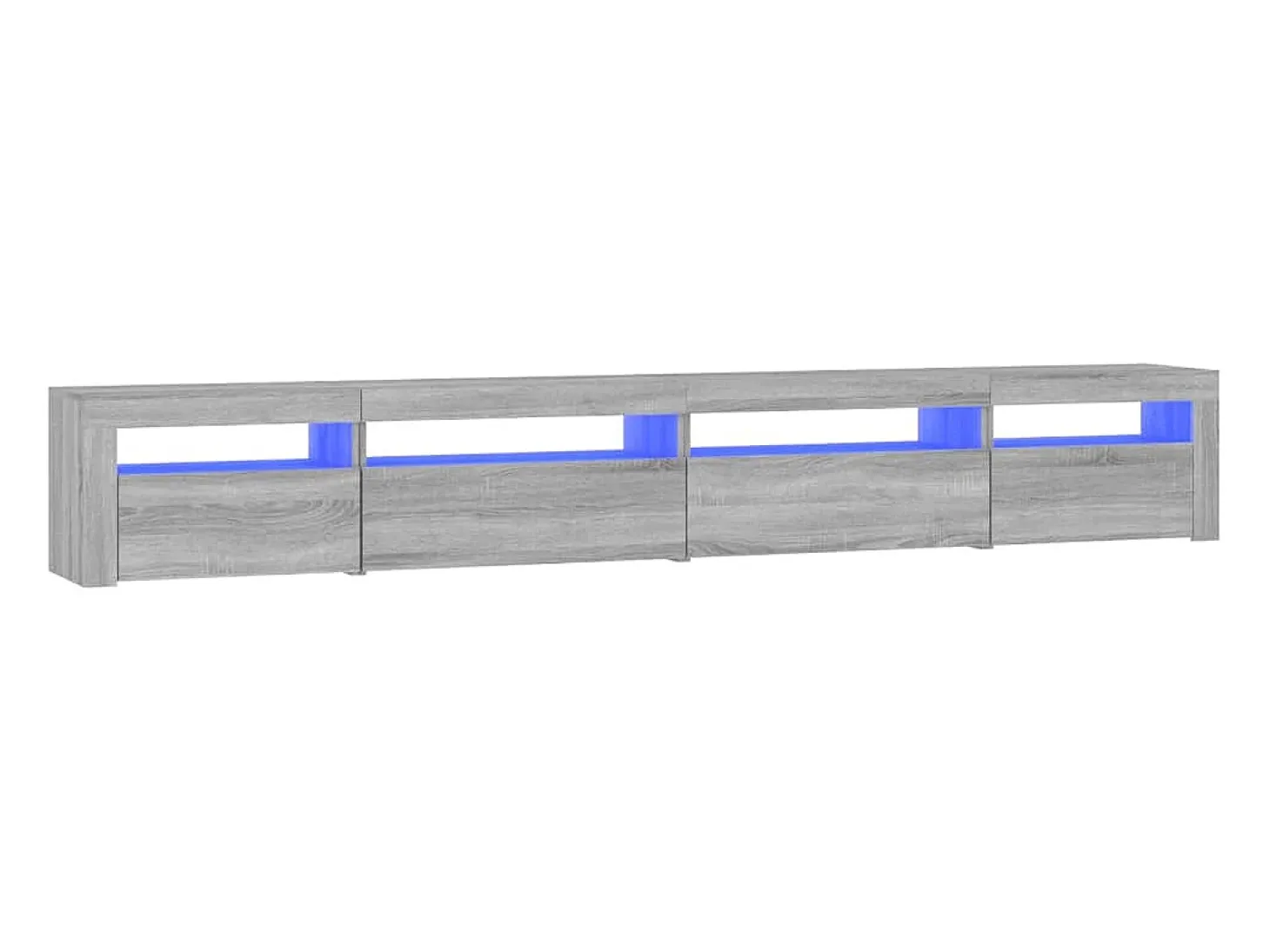 Mueble de TV con luces LED gris sonoma 270x35x40 cm ES16481