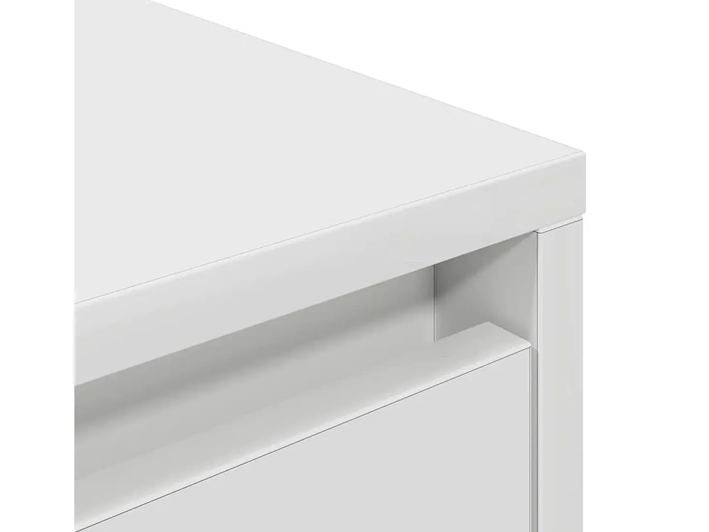 Mueble de TV con luces LED blanco 160,5x41x50 cm