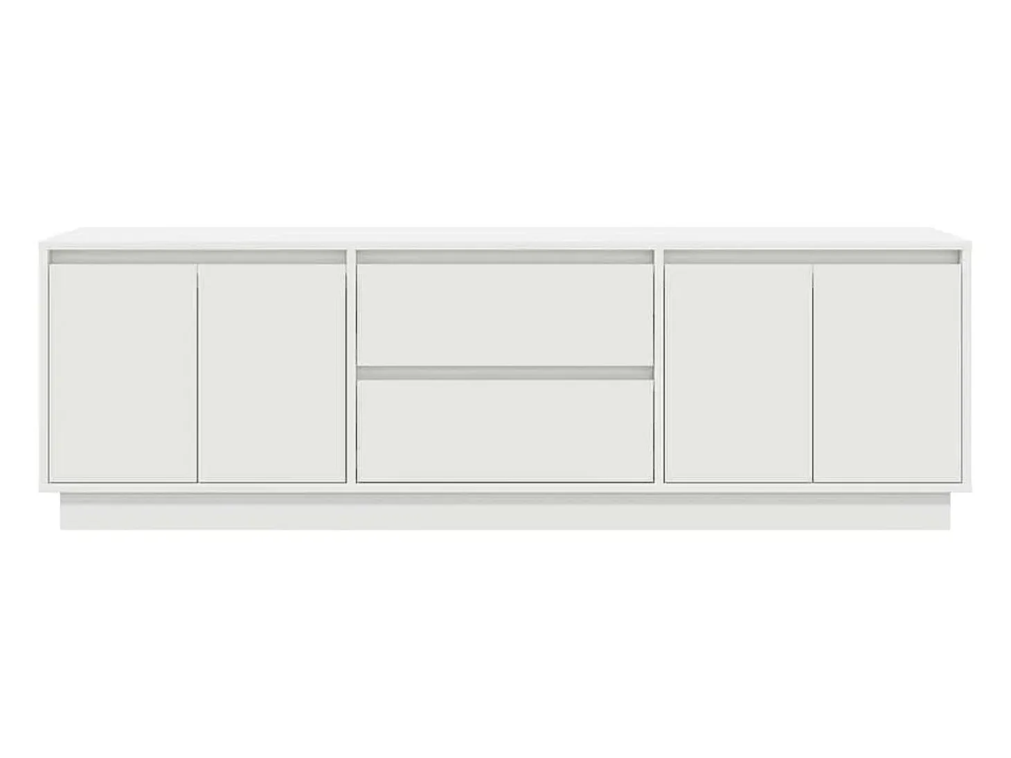 Mueble de TV con luces LED blanco 160,5x41x50 cm