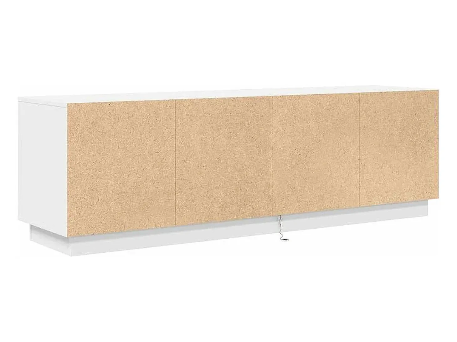 Mueble de TV con luces LED blanco 160,5x41x50 cm