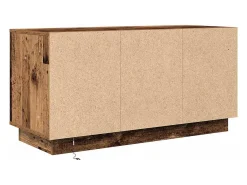 Mueble de TV con luces LED madera vieja 100x41x50 cm