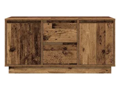 Mueble de TV con luces LED madera vieja 100x41x50 cm