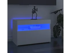 Mueble de TV con luces LED blanco 60x35x40 cm