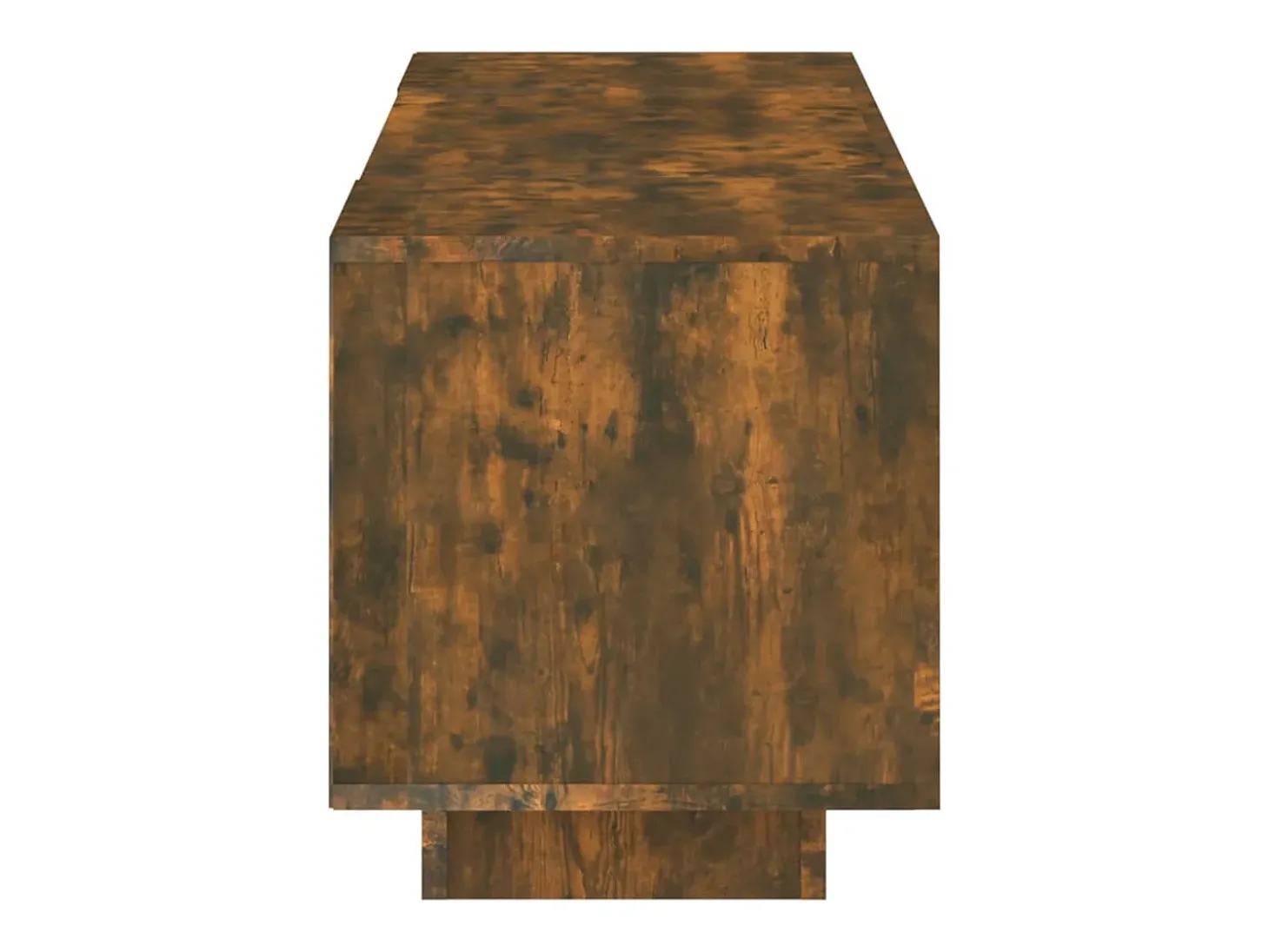 Mueble de TV con luces LED color roble ahumado 160x35x40 cm