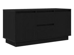 Mueble de TV con luces LED roble negro 100x41x50 cm