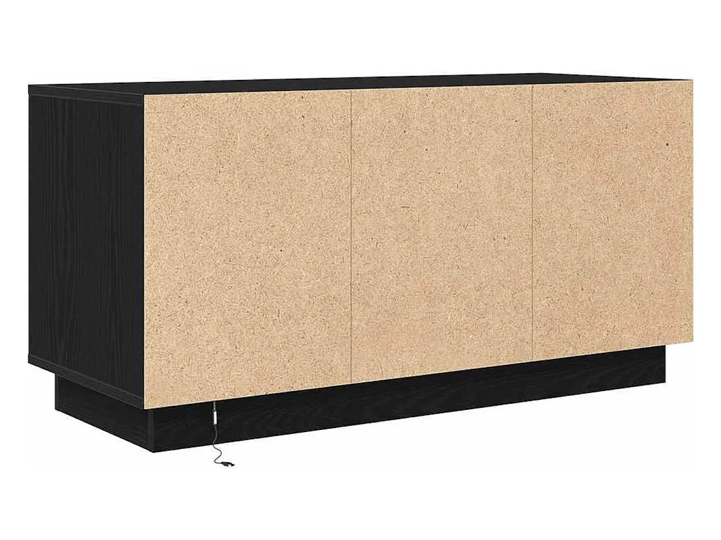 Mueble de TV con luces LED roble negro 100x41x50 cm