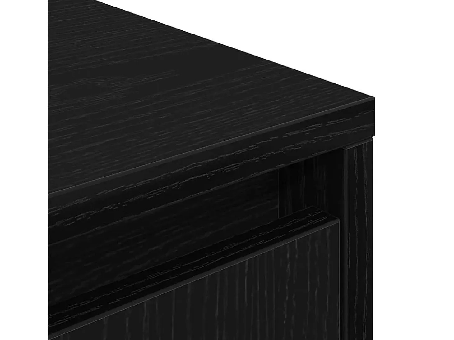 Mueble de TV con luces LED roble negro 100x41x50 cm
