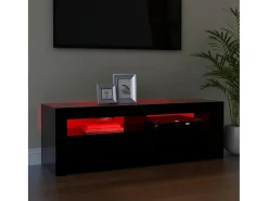 Mueble de TV con luces LED negro 120x35x40 cm