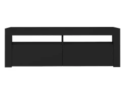 Mueble de TV con luces LED negro 120x35x40 cm