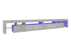 Mueble de TV con luces LED gris hormigón 290x36,5x40 cm ES528139