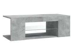 Mueble de TV con luces LED gris hormigón 90x39x30 cm