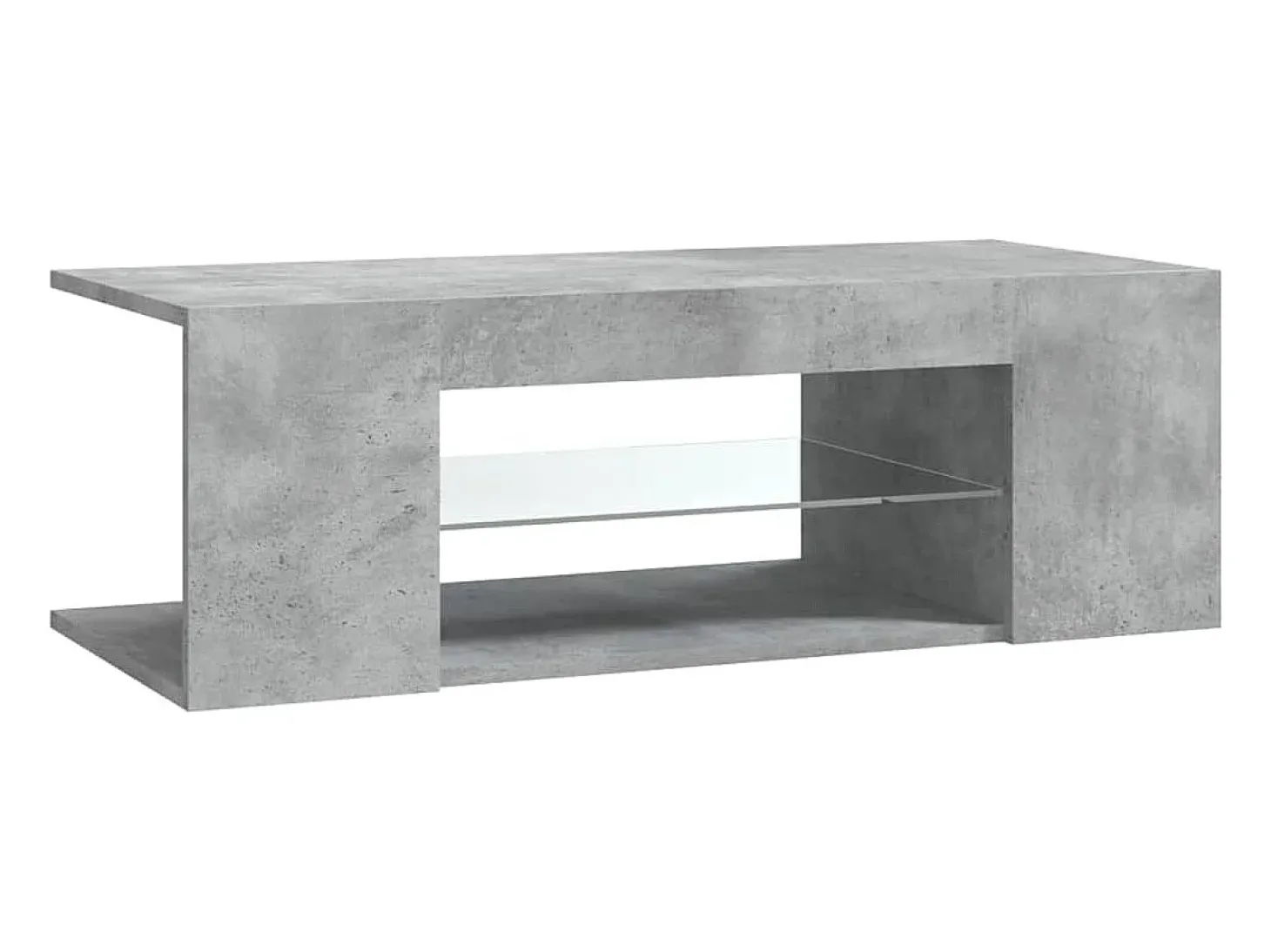 Mueble de TV con luces LED gris hormigón 90x39x30 cm