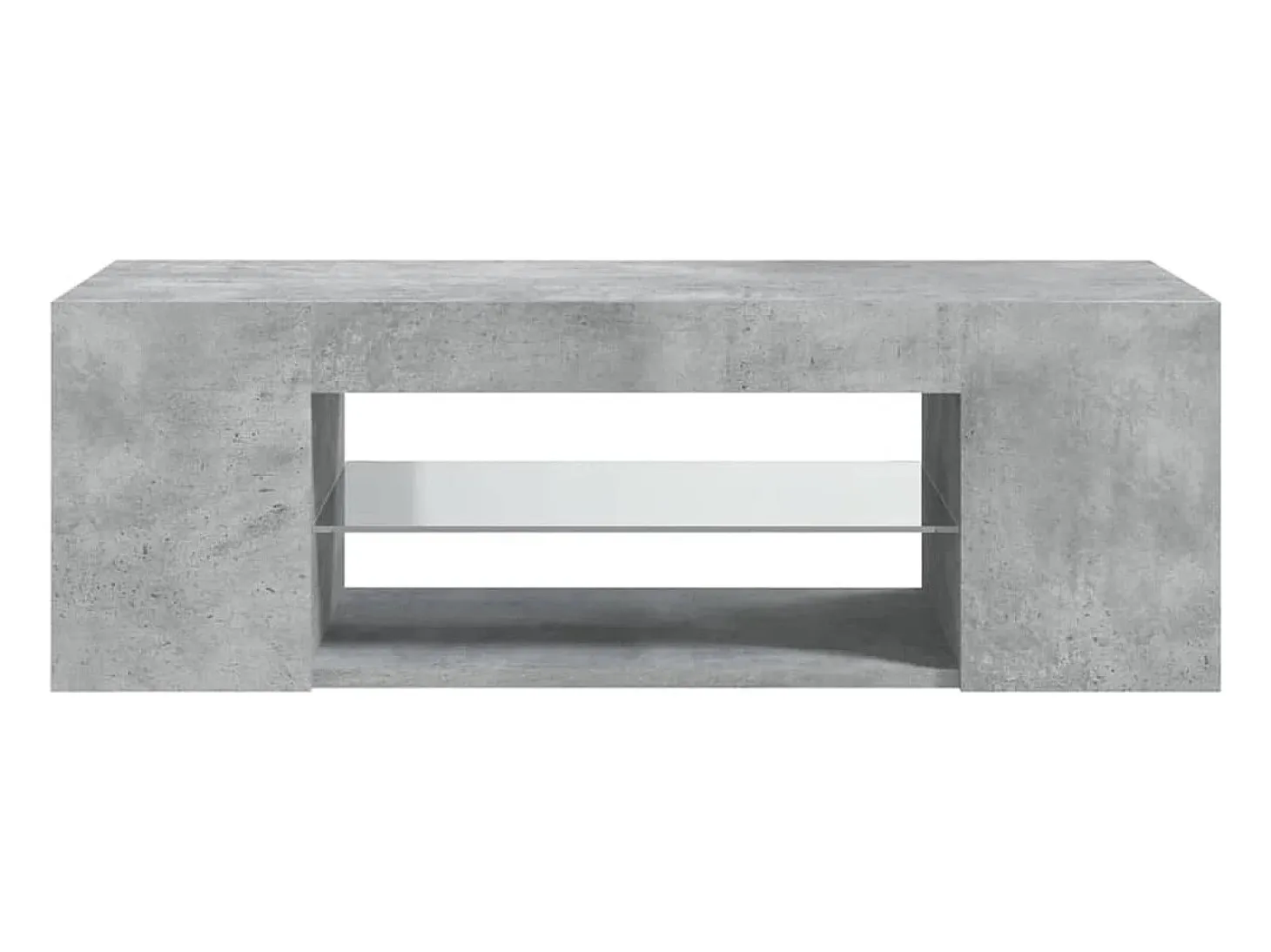 Mueble de TV con luces LED gris hormigón 90x39x30 cm