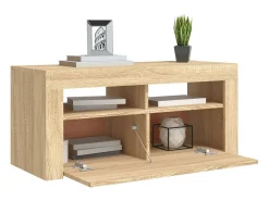 Mueble de TV con luces LED roble Sonoma 90x35x40 cm