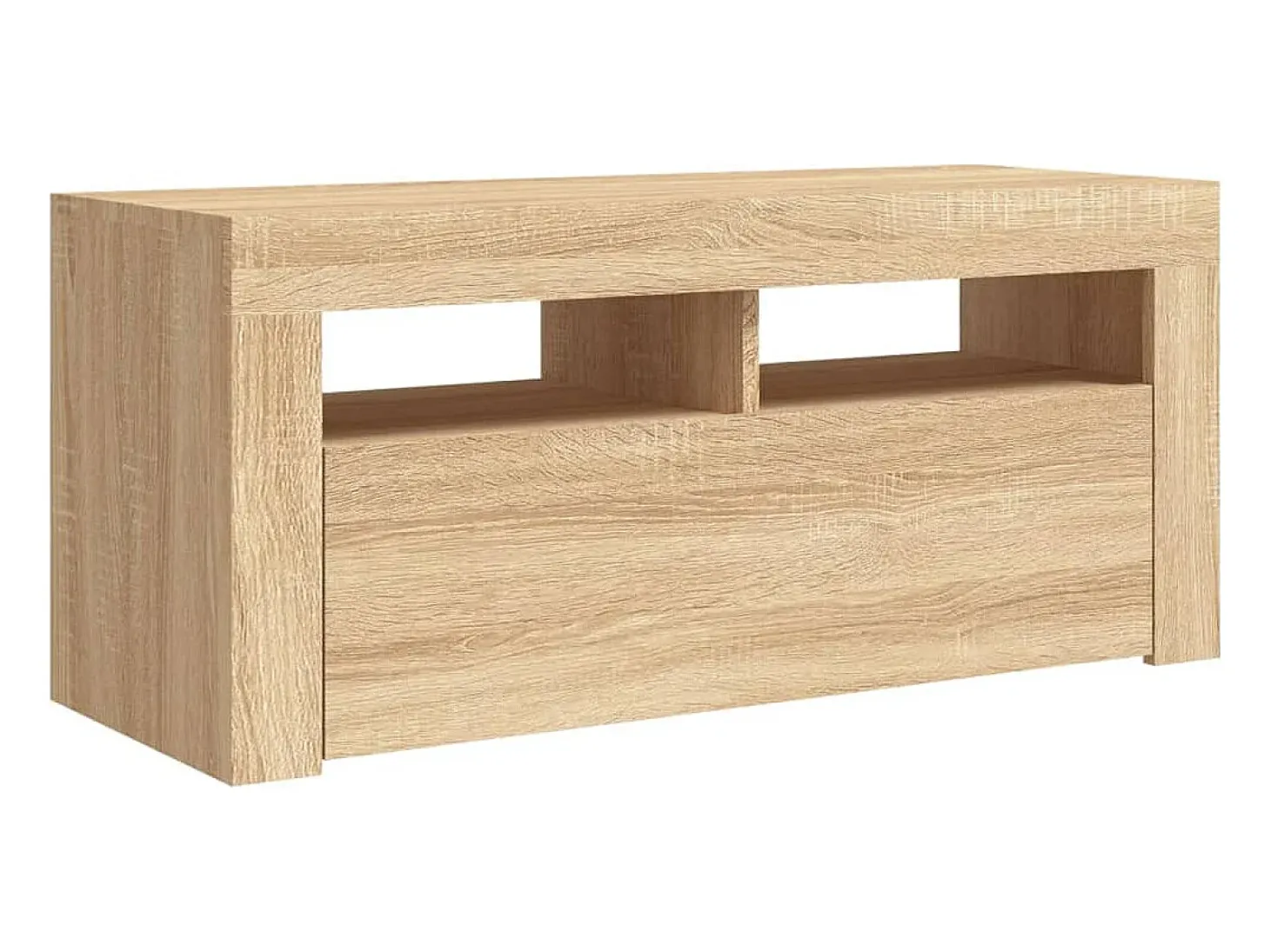 Mueble de TV con luces LED roble Sonoma 90x35x40 cm
