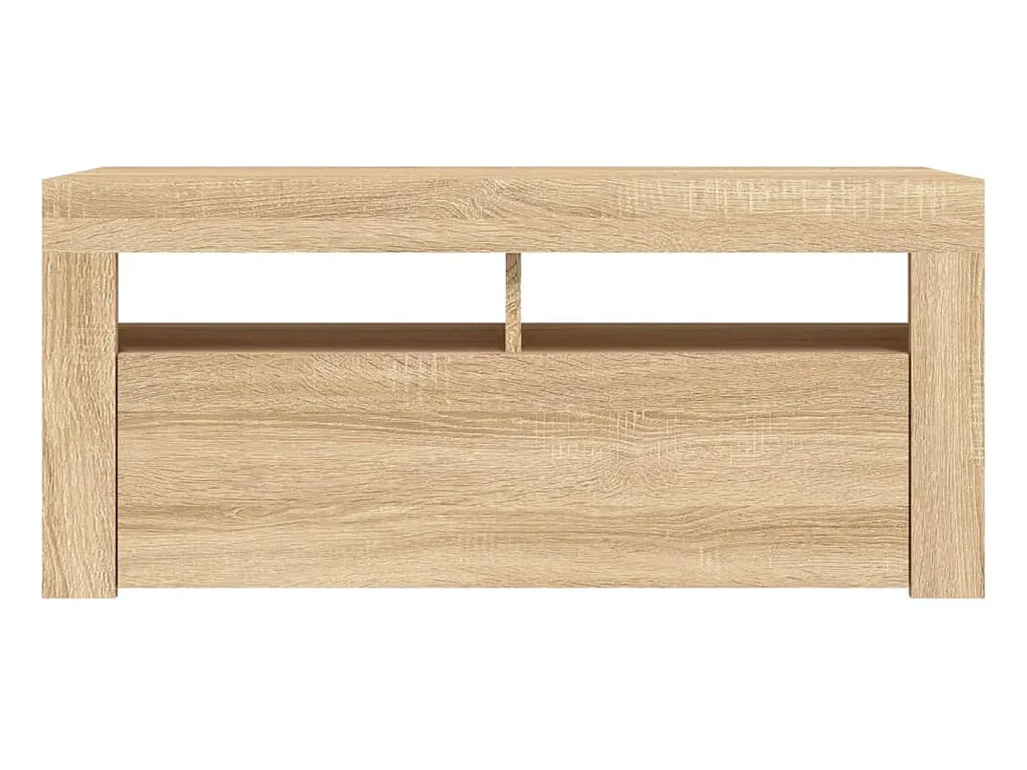 Mueble de TV con luces LED roble Sonoma 90x35x40 cm