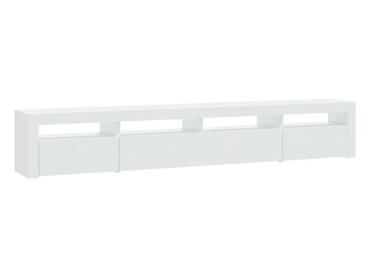 Mueble de TV con luces LED blanco 240x35x40 cm