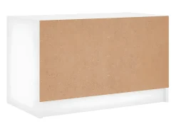 Mueble de TV con puertas de vidrio blanco 68x37x42 cm
