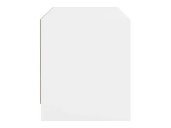 Mueble de TV con puertas de vidrio blanco 68x37x42 cm