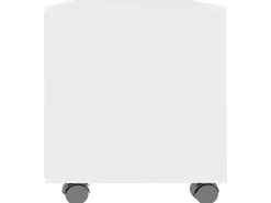 Mueble de TV con ruedas madera contrachapada blanco 90x35x35 cm ES26940
