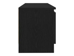 Mueble de TV de madera de roble negro 102x30x36 cm