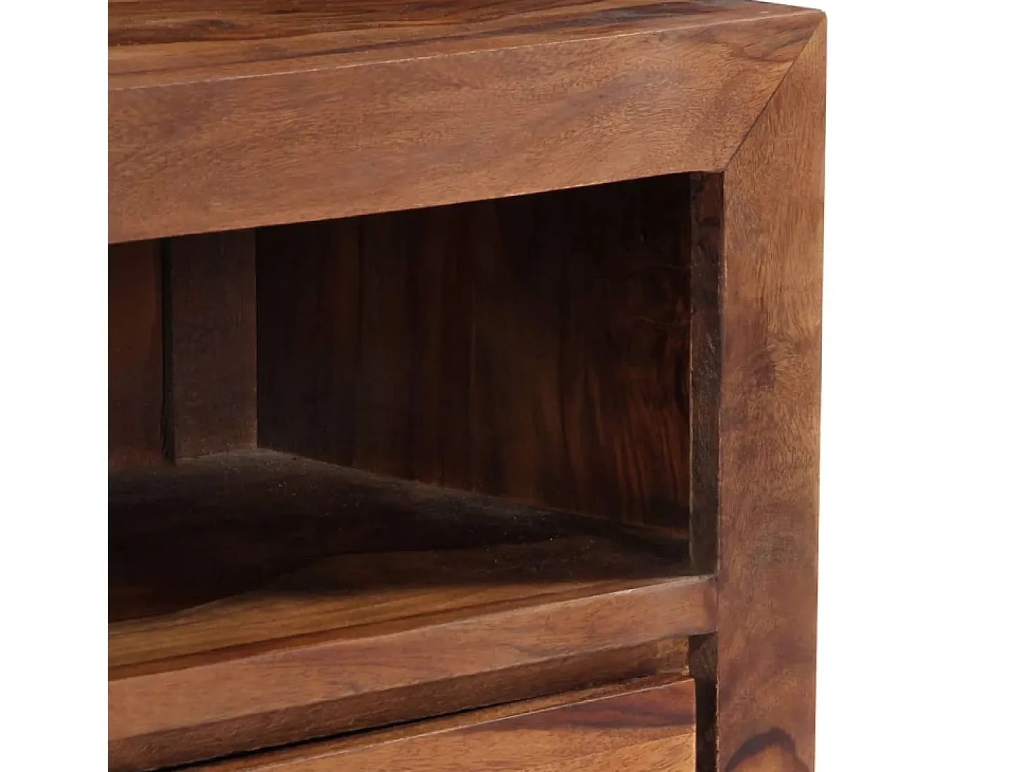 Mueble de TV de madera maciza de acacia 120x30x40 cm