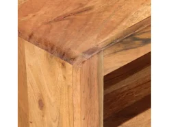 Mueble de TV de madera maciza de acacia 110x30x40 cm
