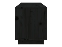 Mueble de TV de madera maciza de pino negro 105x34x40 cm
