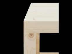 Mueble de TV de madera maciza en tono natural de 120x30cm - DENVER - DECOWOOD