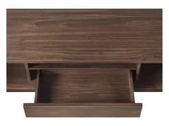 Mueble de TV de madera, mueble de TV con un cajón y dos puertas, aparador de TV bajo para salón, 150 x 35 x 44cm
