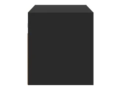 Mueble de TV de pared con luces LED negro 80x31x35 cm