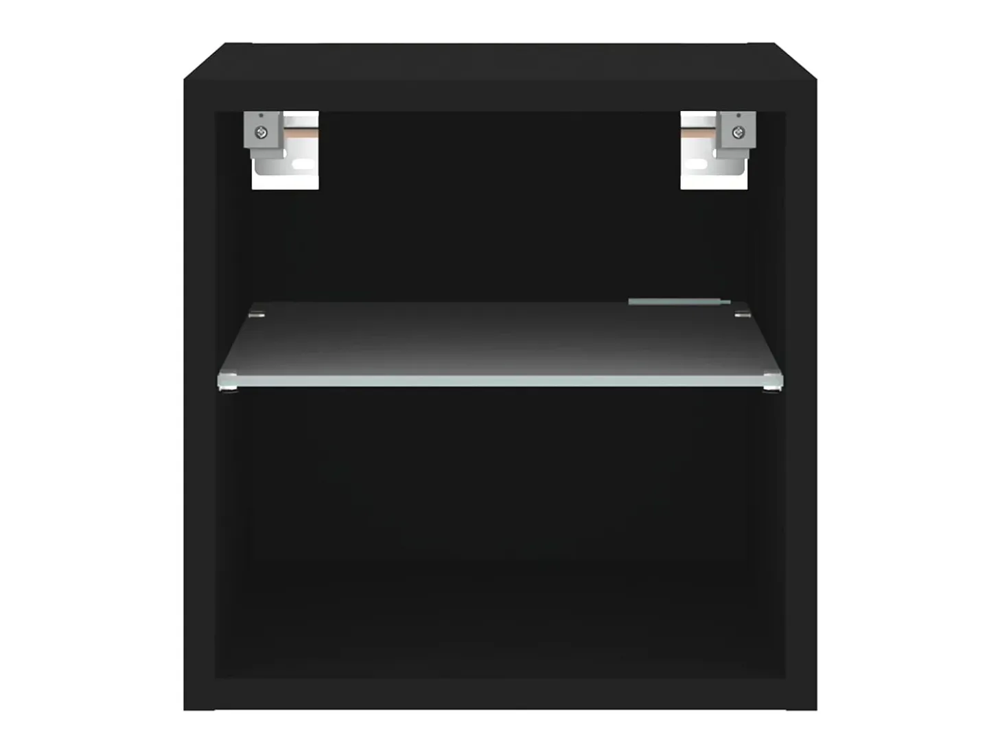 Mueble de TV de pared con luces LED negro 30x28,5x30 cm