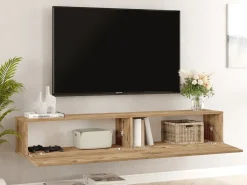Mueble de TV de pared con 2 puertas - Luz natural - AUBEPINA
