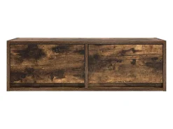 Mueble de TV de roble ahumado 80x31x25,5cm Madera de ingeniería
