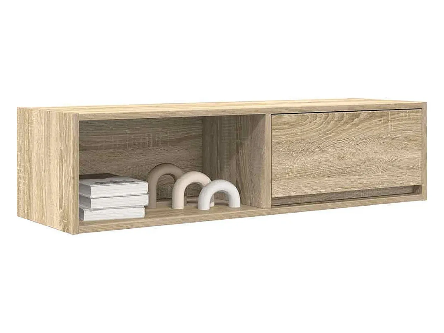Mueble de TV de roble Sonoma 100x31x25,5cm Madera de ingeniería