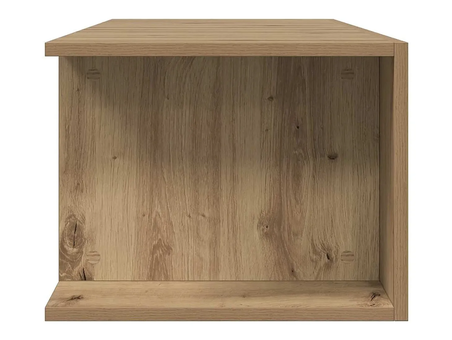 Mueble de TV luces LED madera roble artisan 135x39x30 cm