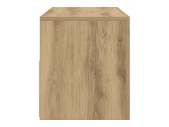 Mueble de TV luces LED madera roble artisan 90x35x40 cm