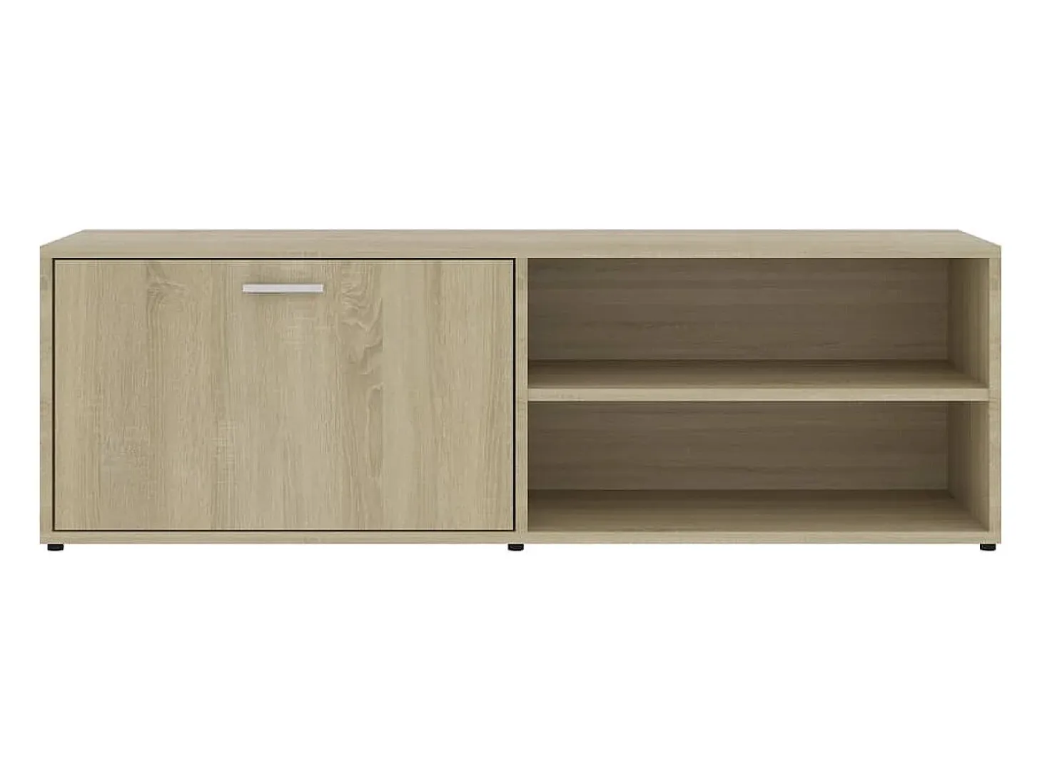 Mueble de TV madera contrachapada color roble 120x34x37 cm
