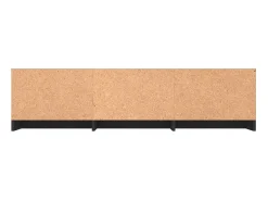 Mueble de TV madera contrachapada negro 140x40x35,5 cm