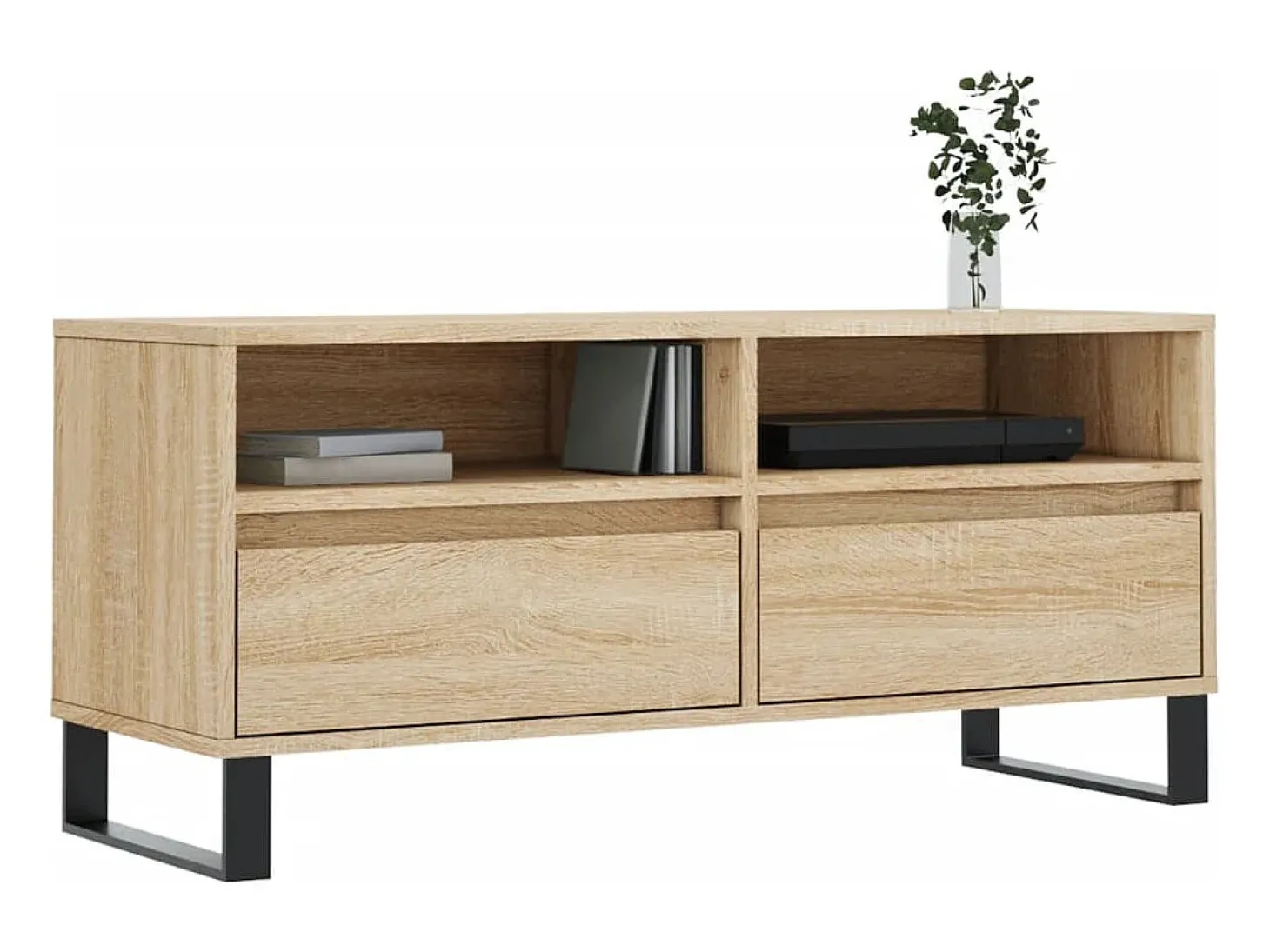 Mueble de TV madera contrachapada roble Sonoma 100x34,5x44,5 cm
