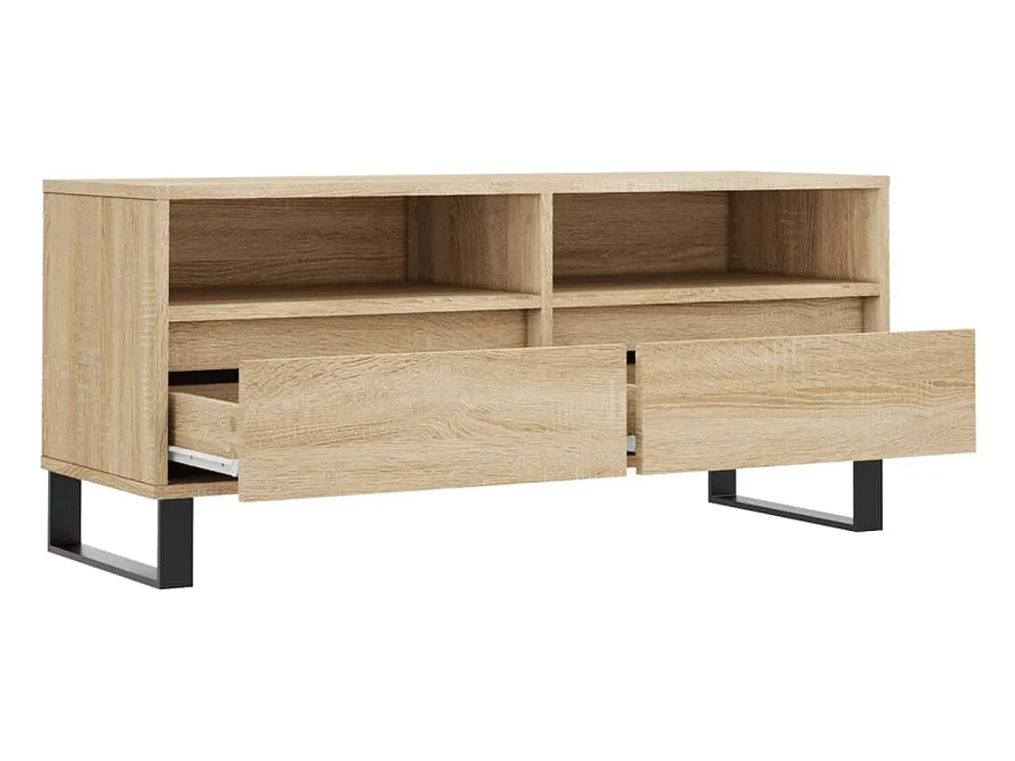 Mueble de TV madera contrachapada roble Sonoma 100x34,5x44,5 cm