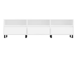 Mueble de TV madera contrachapada blanco 150x30x44,5 cm ES45671