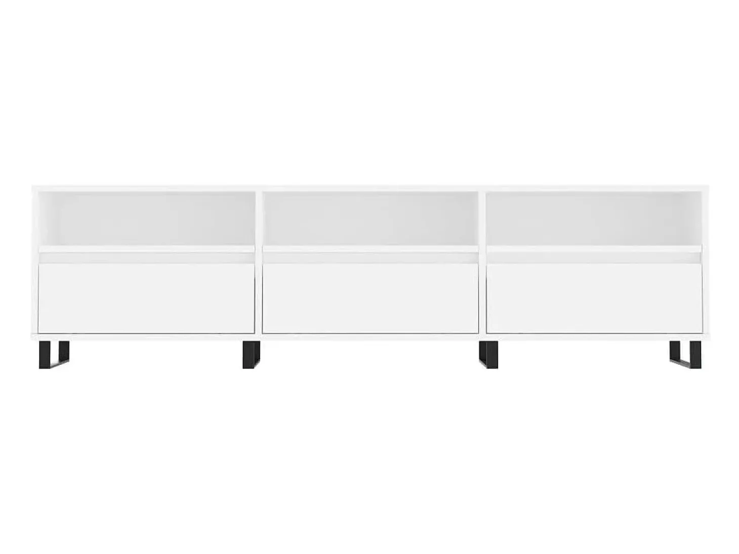 Mueble de TV madera contrachapada blanco 150x30x44,5 cm ES45671