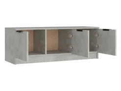 Mueble de TV madera contrachapada gris hormigón 102x35x36,5 cm